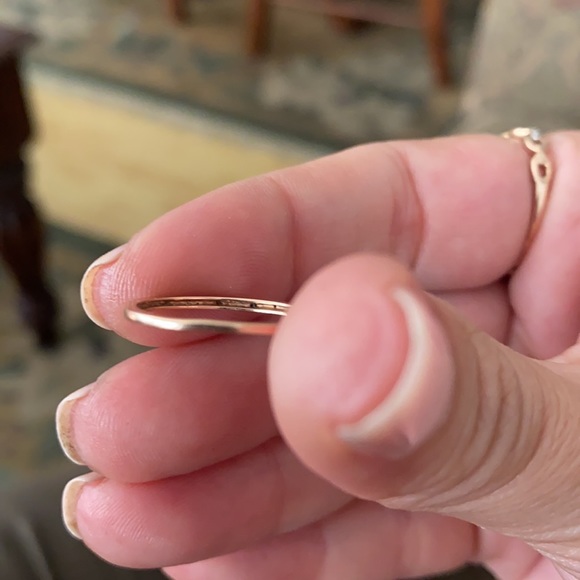 Real DIAMONDS & 14K ROSE GOLD pave diamond band ring size 6 💯 jewelry diamond - Picture 9 of 14